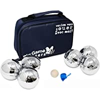 Big Game Hunters Juego de 6 Bolas de Petanca en una Bolsa de Lona- Bolas de Metal con 2 diseños Grabados